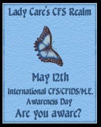 Lady Care's CFS Awareness Button