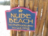 Nude beach sign