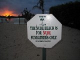 nude beach sign