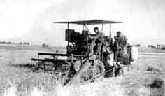 The first harvesting machine in Tamariz