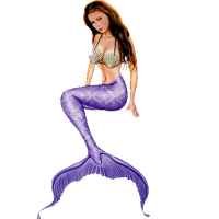 a purple mermaid