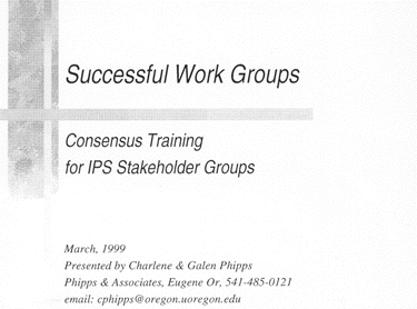 Successful Work Groups