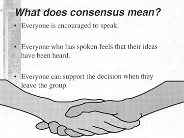 What does consensus mean?