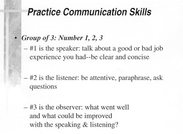 Practice communication skills