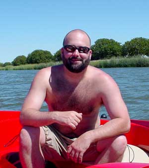 Boating with my buddy Joe.  Beautiful day!