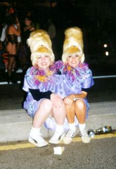 Blond siamese twins on the Castro, Halloween 2K