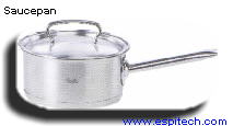 18/10 Stainless steel cookware, Saucepans.