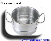 Stainless steel cookware- Steamer inset.