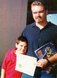 My son as the Student of the month 97