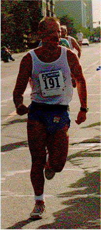 Near the finish line of the Alaska 10K Classic Race.