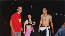 The trio at full moon party