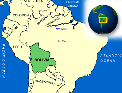 Map of Bolivia