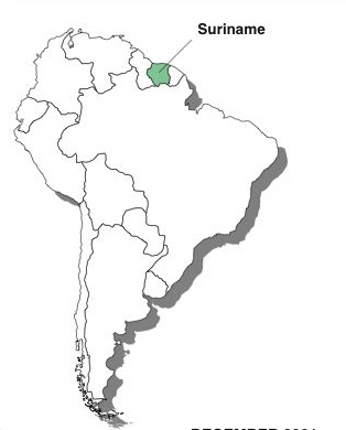 Map of Suriname