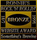 Ronnie's Rock 'N' Rollin' Website Award