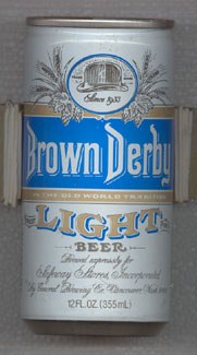 Brown Derby Light Beer, 12oz