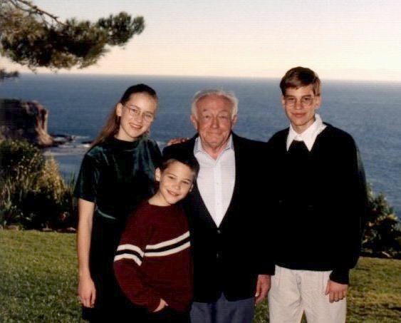 Joe, Amy and Andy with their Grandpa Paul