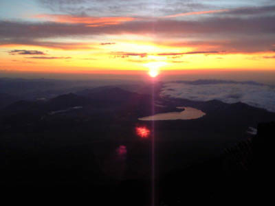 sunrise at Mt Fuji