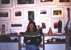 Angela along the back wall of Bodega Landmark Studio