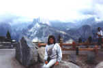 The view from Glacier Point - Half Dome is in the background