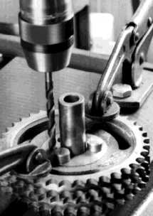 Image of setup on a drill press