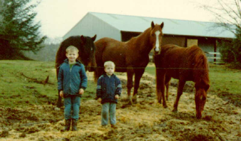 ME AND PAUL ON THE FARM