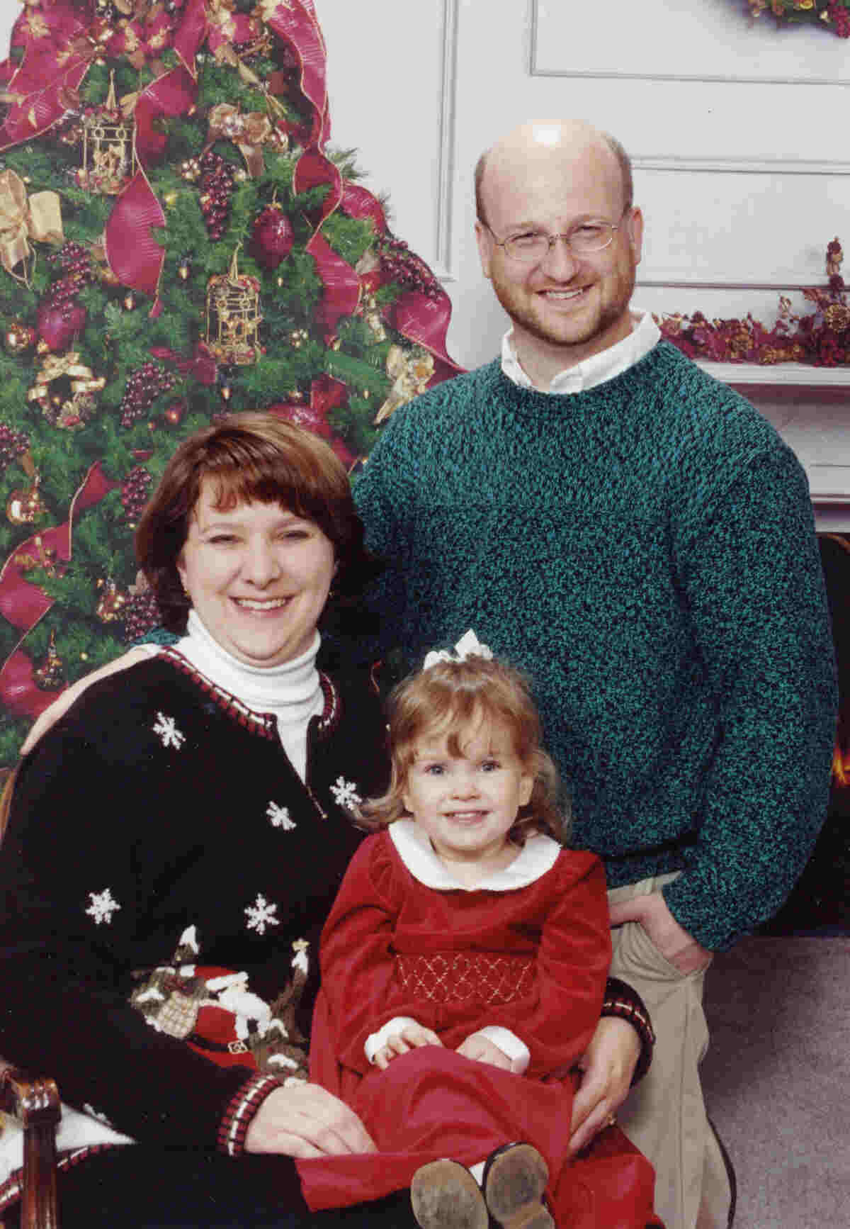 Daughter Anne, Son-in-Law Thom and Granddaughter Julia at 33 months.