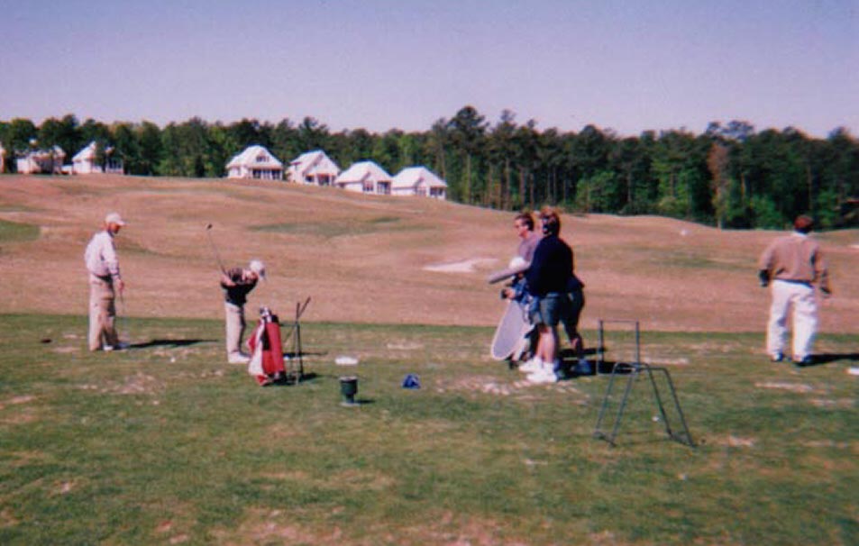 Soni and Dean at the driving range