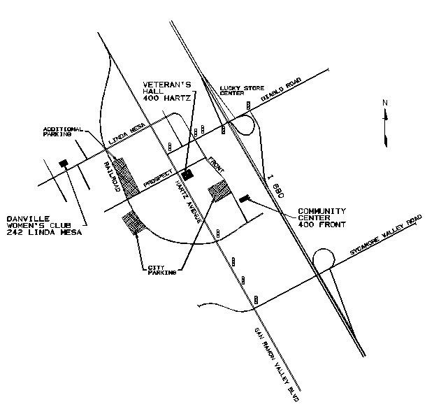 Danville Vet's Hall Map