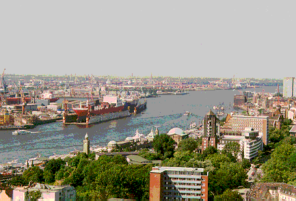 View over the river Elbe