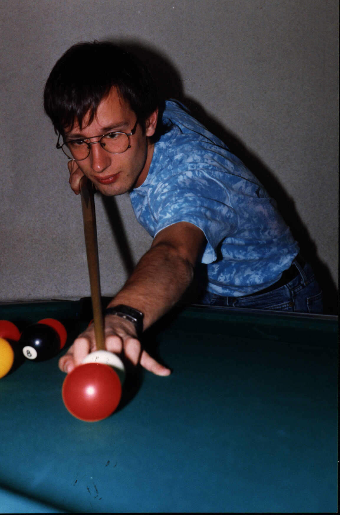 shooting pool