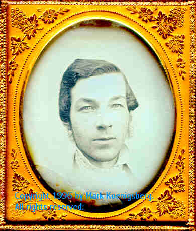 Sixth-plate daguerreotype of Closeup Vignette of Man