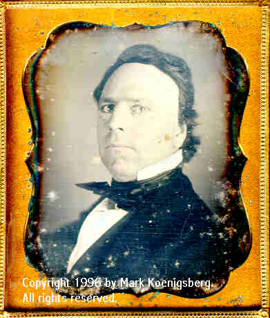 Sixth-plate daguerreotype of Man with Eerie Look