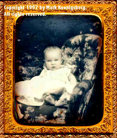 Sixth-plate daguerreotype of Child in White, named Carrie