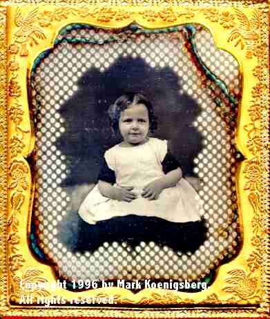 Sixth-plate daguerreotype of Pretty Girl with Unusual Pointilistic Vignette Effect