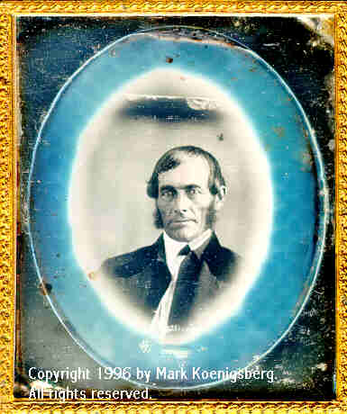 Sixth-plate daguerreotype of Man and Magic Circle Vignette