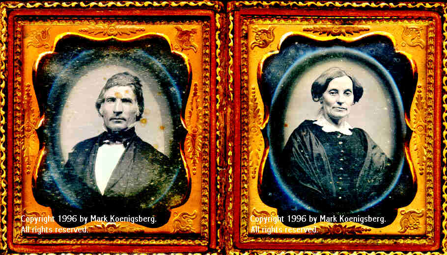 Sixth-plate daguerreotype Pair of Husband and Wife and Magic Circle Vignette