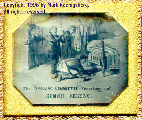 Sixth-plate daguerreotype of Print: The Smelling Committee Ferreting Out Romish Heresy