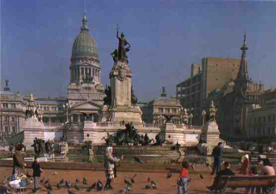 Vista do Palácio do Congresso em Buenos Aires