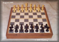 Wild Cherry with Tile Top Chess Board (August 1995)