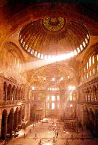 Interior of Hagia Sophia in Istanbul by Eric Lessing/Art Resources, NY