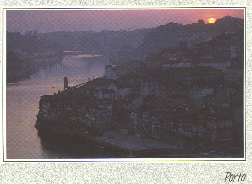 Crepsculo sobre el ro Duero (Oporto)