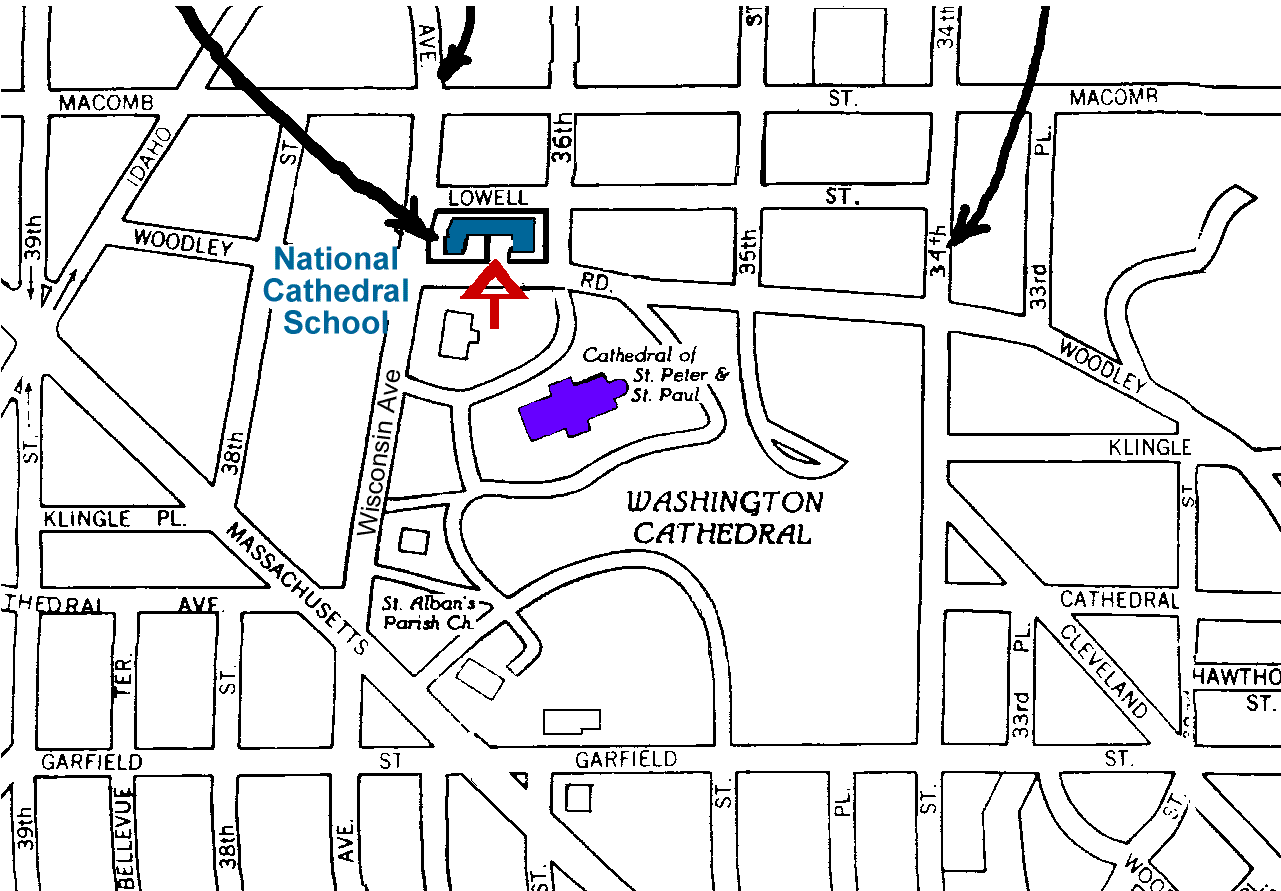 Map of Washington Cathedral School