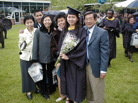 My cousins, aunt, mom, me and dad