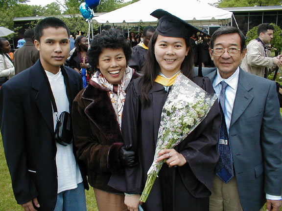 My cousin, mom, me and dad