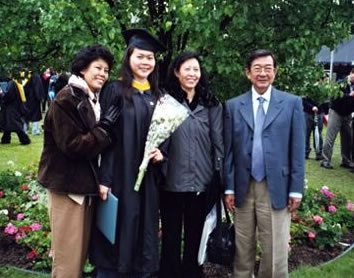 My mom, me, aunty and dad