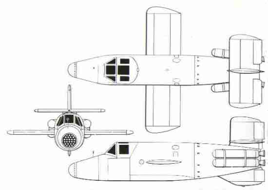 Line Drawing of Ba 349B