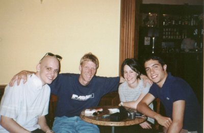 Taken at a Cafe with Marco, Carmen. Me, Fede