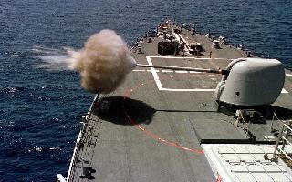 5 54 MK45 GUN FIRING