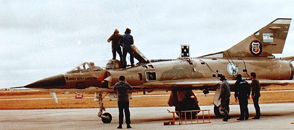 Mirage IIICJ in maintenance.