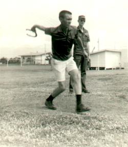 Throwing a ringer at Korat AB on 13 June 1968.